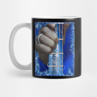 My hand forming the A chord Mug